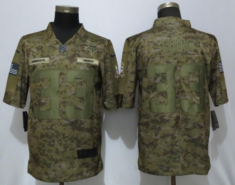 Men Minnesota Vikings #33 Cook Nike Camo Salute to Service Limited NFL Jerseys